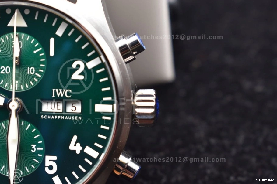 Pilot Dial Functional Edition Best ZF IW377726 Brown V A7750 1:1 Leather on 1001 Strap Green Chronograph 1029